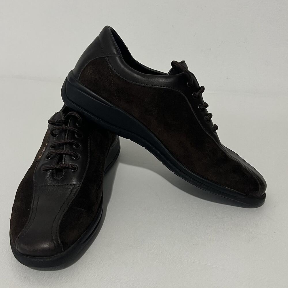 Mephisto Women’s Size 7 Leather & Suede Lace Up Shoe Sneakers Made In Portugal